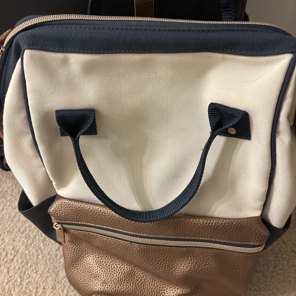 Wit & Delight Blue Grid Computer Backpack - Picture 4 of 4